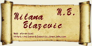 Milana Blažević vizit kartica